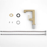 Brass Bathroom Sink Faucet with Single-Handle Rotatable Basin Tap