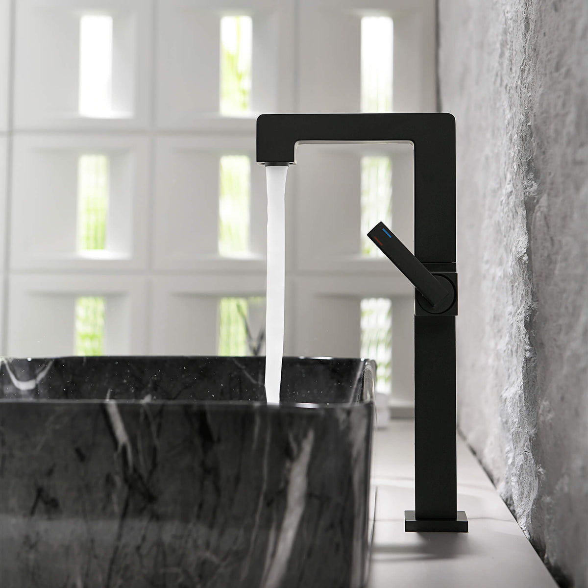 Open Frame Vessel Sink Faucet with Side Handle
