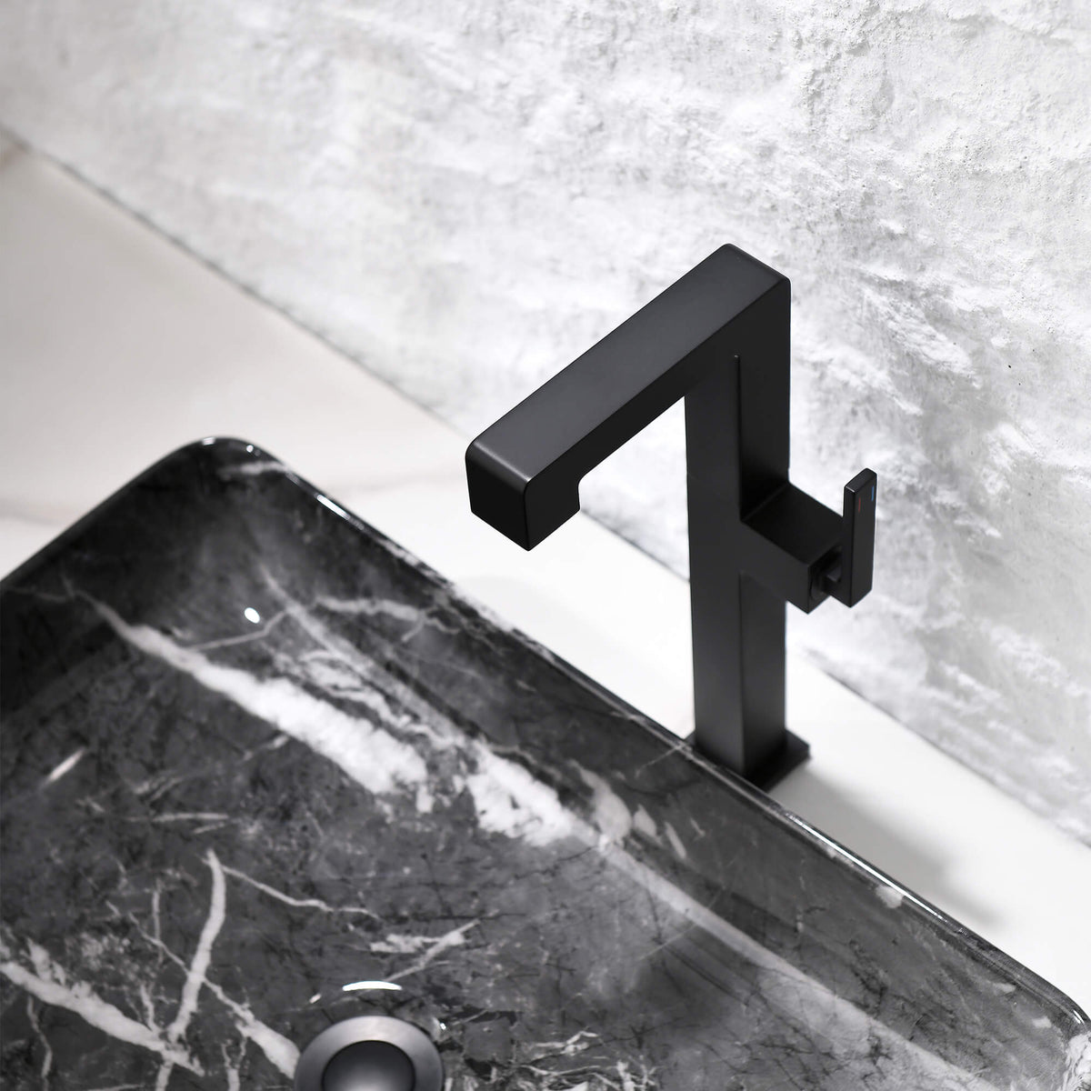 Open Frame Vessel Sink Faucet with Side Handle