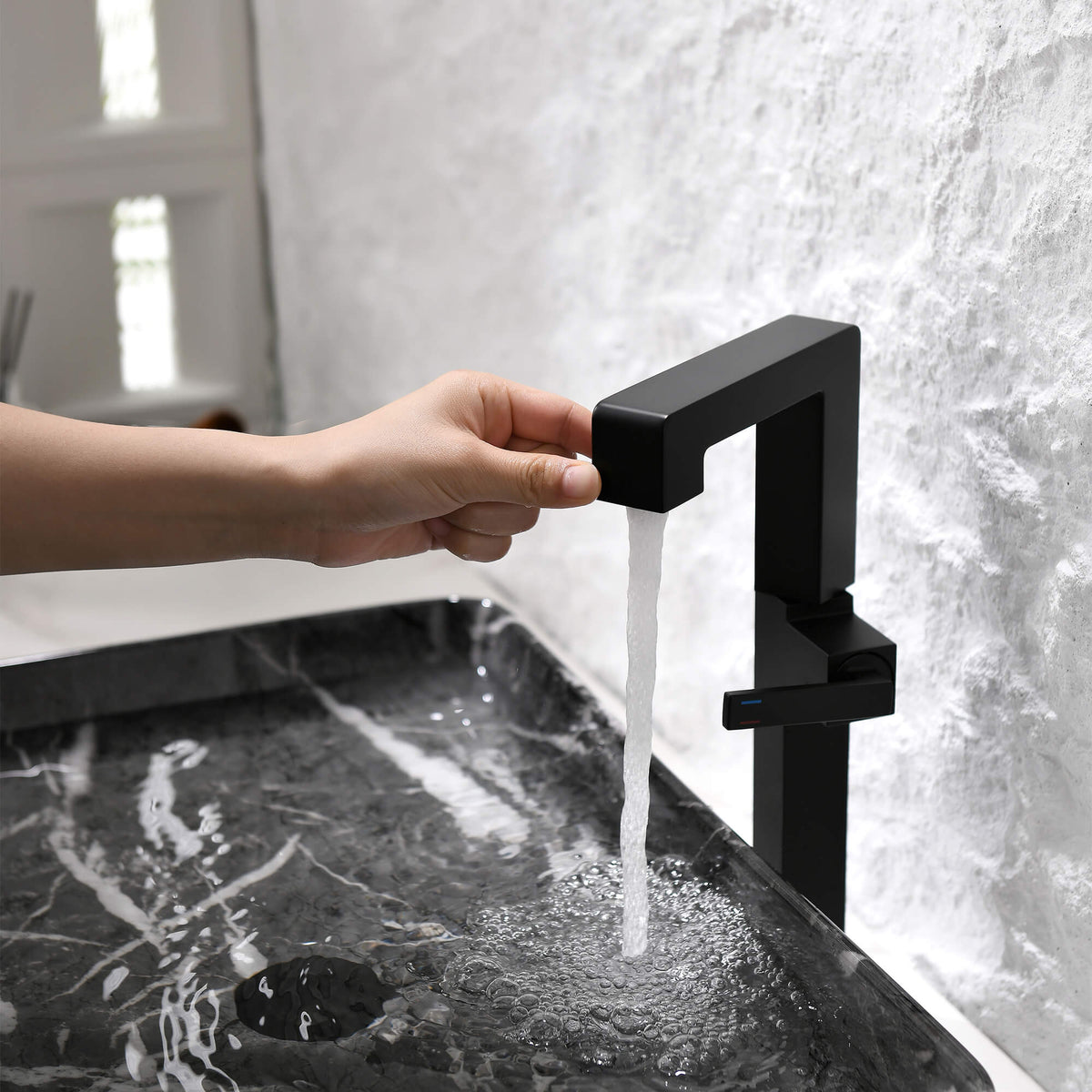 Open Frame Vessel Sink Faucet with Side Handle