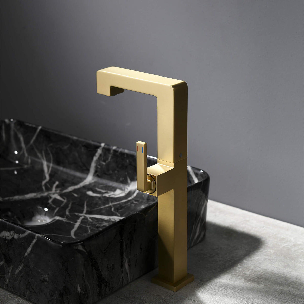 Open Frame Vessel Sink Faucet with Side Handle