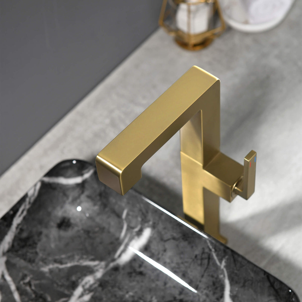 Open Frame Vessel Sink Faucet with Side Handle