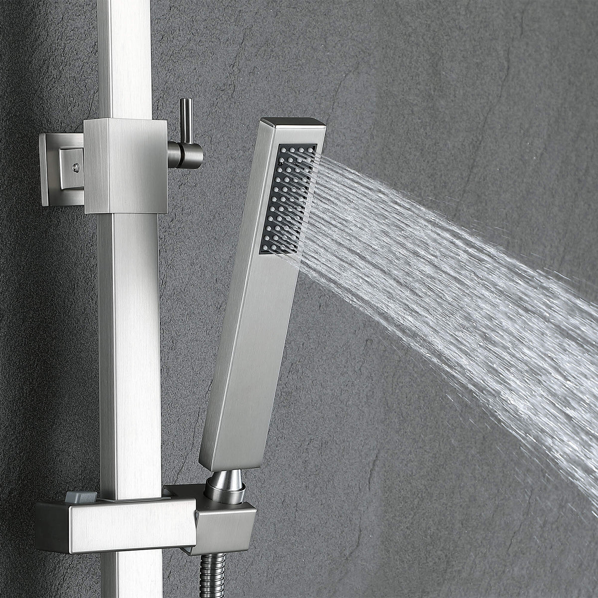 3-Function Shower System with Rainfall Shower Head Handheld Sprayer and Tub Spout Wall-Mounted