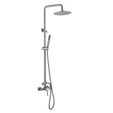 Outdoor Shower System 2-Function Polish Chrome Shower Faucet Set Wall Mount JK0146