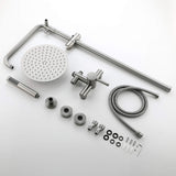 Dua-Function Outdoor Shower with Handheld and Rain Showerhead