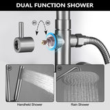 Outdoor Shower Fixture with 304 Stainless Steel 10” Rainfall Shower Head and Adjustable Slide Bar
