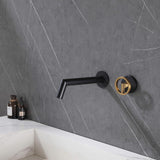 Wall Mount Bathroom Sink Faucet Industrial Style Fashion Design Matte Black JK0291