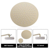 Wall-Mounted Tub Shower Kit with Spout and Triple Handle Controls