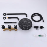 Wall-Mounted Rain Shower and Tub Spout Combo Set