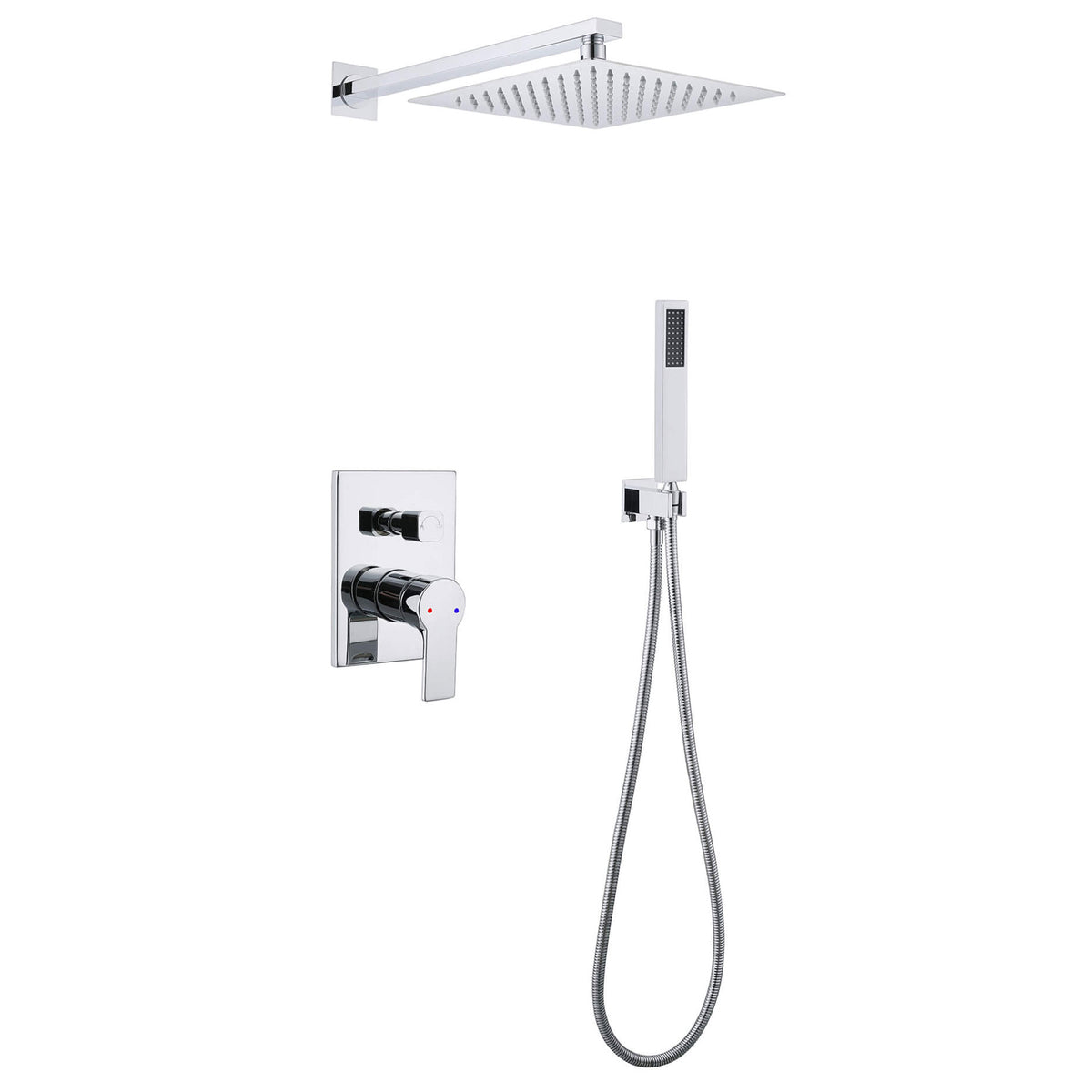2-Function Shower Faucet Kit with Embedded Mixer Valve