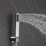 Square Concealed Shower Set Wall Mount 10-inch Top Spray Matte Black RB0820
