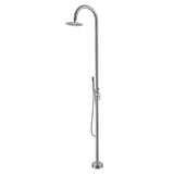2-Function Stainless Steel Outdoor Shower with 8” Rain Shower Head