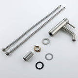 Minimalist Brass Bathroom Faucet Modern Single-Handle Tap