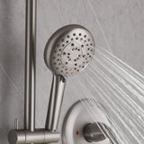 Rain Shower Faucet Set with 5-Setting Handheld
