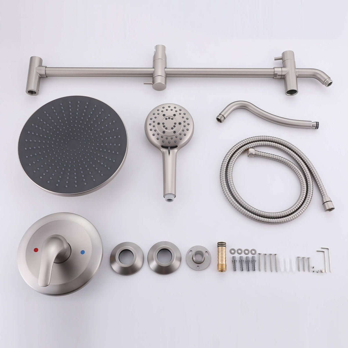 Shower Set with 10-Inch Rainfall Head and 5-Function Handheld Shower Head Combo