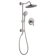 Shower Set with 10-Inch Rainfall Head and 5-Function Handheld Shower Head Combo
