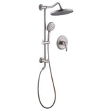 Shower Set with 10” Rainfall Head and 5-Setting Handheld Shower Head Combo