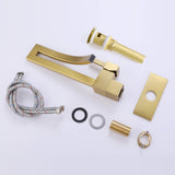 Single Handle Deck Mounted Vessel Sink Faucet Waterfall Bathroom Faucet with Pop-Up Drain