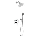 Shower System with 5-Setting Shower Head and 3-Setting Handheld Spray