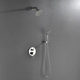Shower System with 5-Setting Shower Head and 3-Setting Handheld Spray