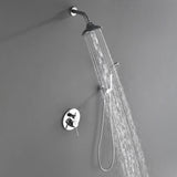 Bathroom Shower Faucet Set with 5-Function Rain Shower Head