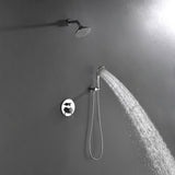 Shower System with 5-Setting Shower Head and 3-Setting Handheld Spray