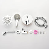 Shower System with 5-Setting Shower Head and 3-Setting Handheld Spray