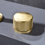 Widespread Gooseneck Faucet with Minimalist Cylinder Handles