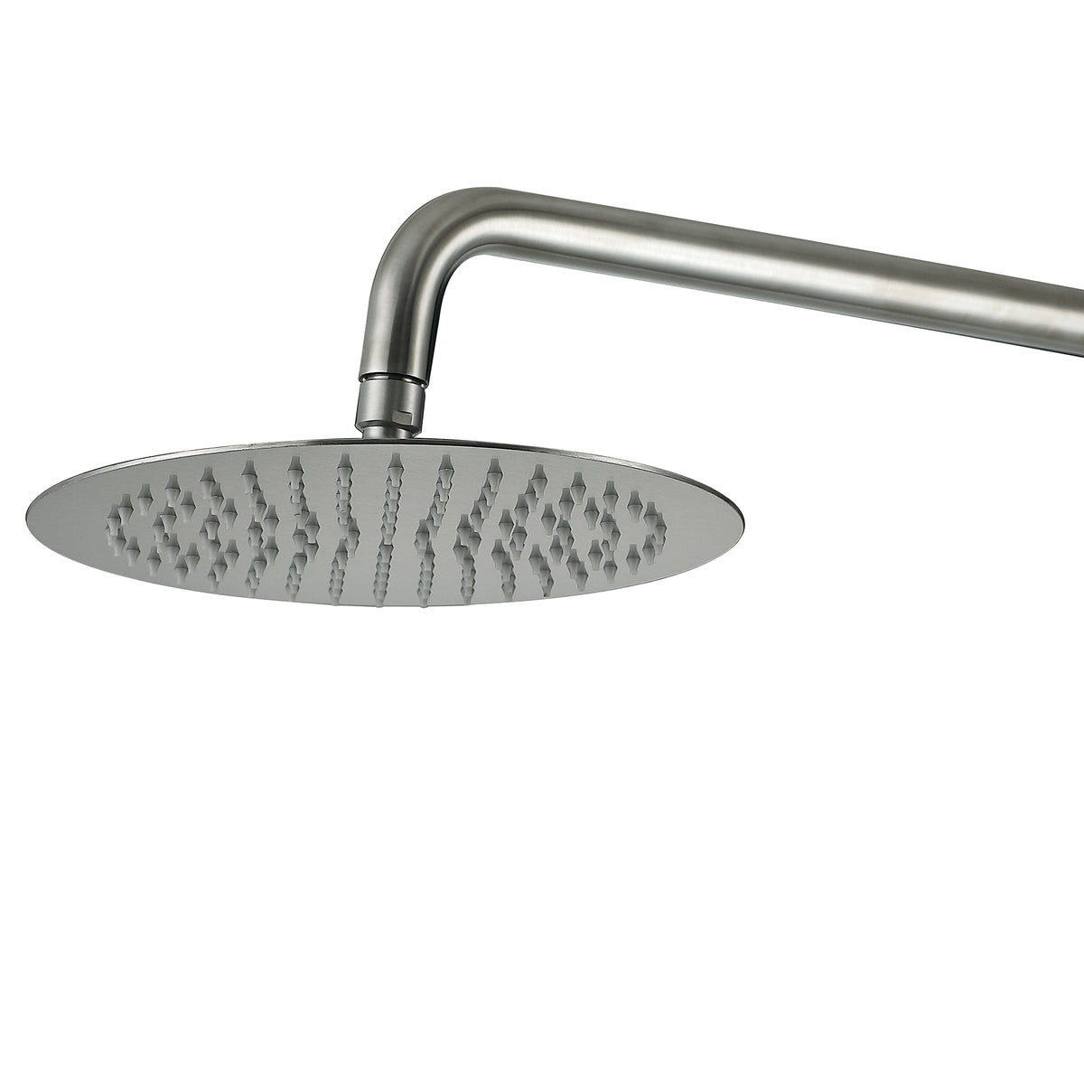 304 Stainless Steel Outdoor Shower Adjustable Height Freestanding Shower with Rainfall & Handheld Head