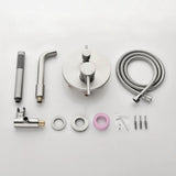 Wall-Mounted Tub Filler with Integrated Handheld Shower