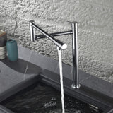 Countertop Pot Filler Faucet Solid Brass Folding Faucet with Dual Handles
