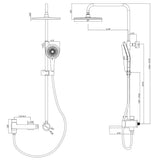 Adjustable 3-Function Shower System with Foldable Tub Spout