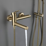 Adjustable 3-Function Shower System with Foldable Tub Spout
