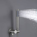 Wall-Mounted Shower System with Tub Spout and Triple Spray Options