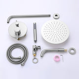 Wall-Mounted Shower System with Tub Spout and Triple Spray Options
