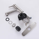Bathroom Sink Faucet with Pull-Out Spray and Hot & Cold Functionality