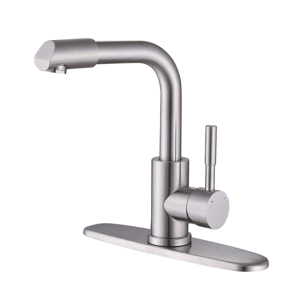 Single-Handle Bathroom Faucet with 360° Rotatable Spout