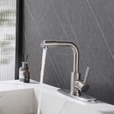 Single-Handle Bathroom Faucet with 360° Rotatable Spout