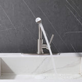 Single-Handle Bathroom Faucet with 360° Rotatable Spout