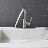Single-Handle Bathroom Faucet with 360° Rotatable Spout