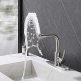 Single-Handle Bathroom Faucet with 360° Rotatable Spout