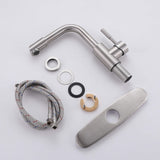 Single-Handle Bathroom Faucet with 360° Rotatable Spout