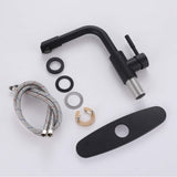 Single-Handle Bathroom Faucet with 360° Rotatable Spout