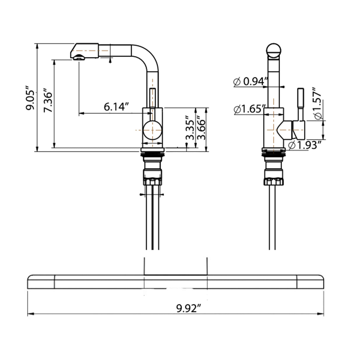 Single-Handle Bathroom Faucet with 360° Rotatable Spout