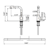 Single-Handle Bathroom Faucet with 360° Rotatable Spout
