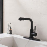 Single-Handle Bathroom Faucet with 360° Rotatable Spout