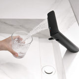 Designer Waterfall Faucet with Angled Body and Side Handle