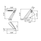 Designer Waterfall Faucet with Angled Body and Side Handle