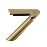 Designer Waterfall Faucet with Angled Body and Side Handle