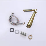 Designer Waterfall Faucet with Angled Body and Side Handle